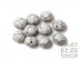 White Lace 11mm-12mm Round Polymer Clay Bead